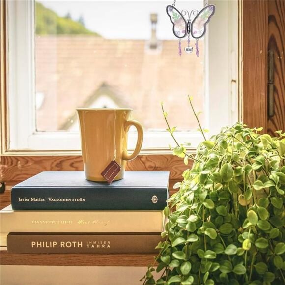 Butterfly Suncatcher with Pressed Colourful Flower Wings Mother's Day Gifts - Picture 6 of 8